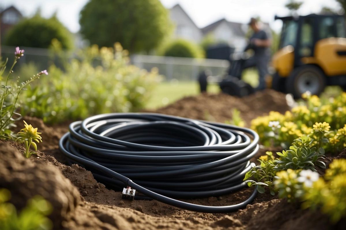 Elektroinstallationen im Außenbereich beim Gartenbau